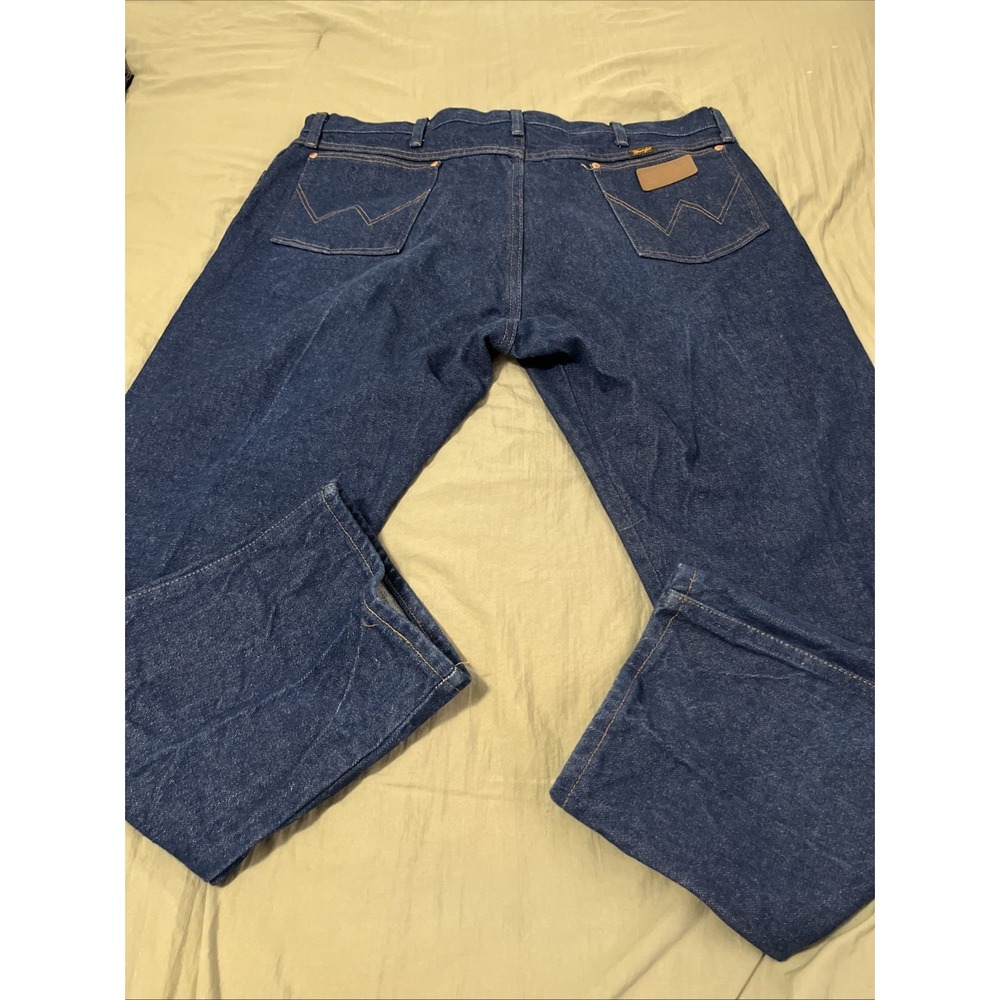 Wrangler Jeans Mens 42x30 Blue Denim 13MWZ Cowboy Cut Straight Leg Western Rodeo
